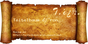 Teitelbaum Áron névjegykártya